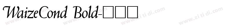 WaizeCond Bold字体转换